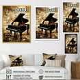 thumbnail image 4 of Designart "Classical Sonata of Black Piano I" Music Canvas Wall Art - Vintage Black Music Piano Hallway Wall Art Decor, 4 of 6