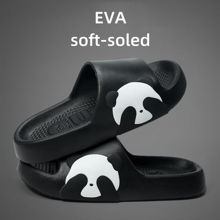 

Platform Cute Panda print women‘s slippers Unique Creative non-slip bathroom slippers Popular design Casual Couple home slippers TUOXIE