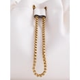 thumbnail image 4 of Scoop Women's Faux Leather Chain Drawstring Bag, Mother of Pearl, 4 of 6