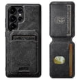 thumbnail image 2 of Funda magnética para Samsung Galaxy S22 Ultra 5G con tarjetero, de piel con textura de vaca., 2 of 5
