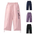 thumbnail image 3 of Hienoo Girls Performance Snow Pants Lined Zip Pocket Pants Elastic Waist Trousers, 3 of 7