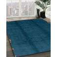 thumbnail image 3 of Ahgly Company Machine Washable Indoor Square Abstract Teal Green Area Rugs, 5' Square, 3 of 7