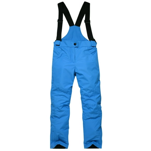 Épaississez les Pantalons Coupe-Vent de Neige Chaude pour Enfants Ski d'Hiver et Snowboard pour Garçons et Filles Couleur: Bleu Taille: S