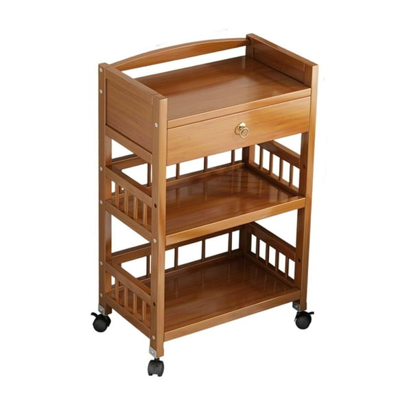 Corner Storage Cabinet with Wheels with Drawers Floor Cabinet Modern Utility for 50cm
