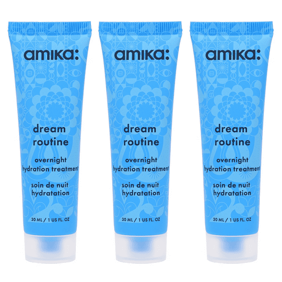 Amika DREAM ROUTINE Overnight Hydration Treatment 1 oz / 30 ml (3 PACK)