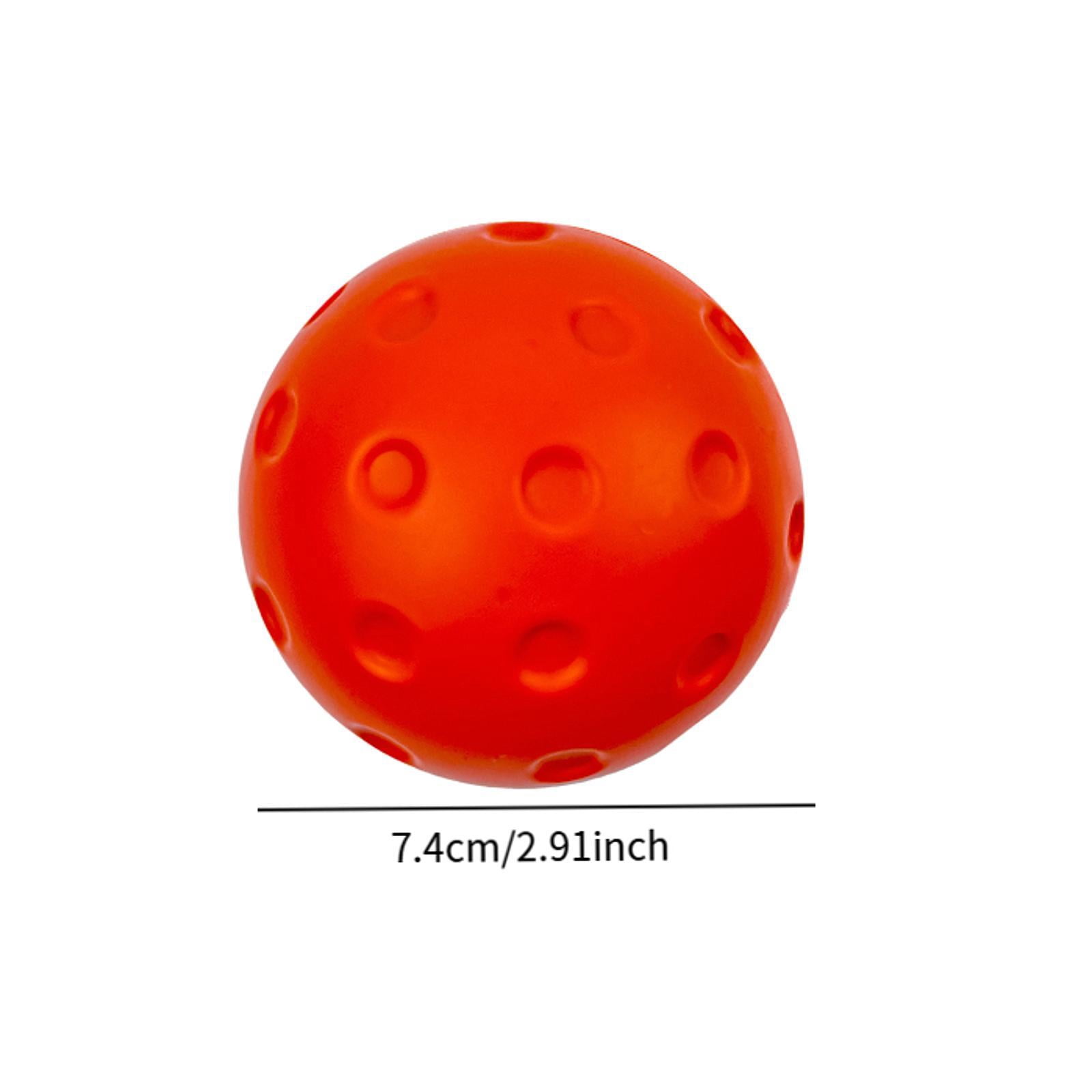 Baoblaze 10 Pieces Pickleball Ball Indoor Practice Ball 74mm Flexible Silent s red