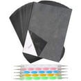 thumbnail image 1 of 100 hojas de papel carbón, papel de transferencia de papel grafito A4, papel carbón, papel de calco y papeles de copia con juego de bolígrafos para relieve, ideal para madera, papel, lienzo y otras, 1 of 8