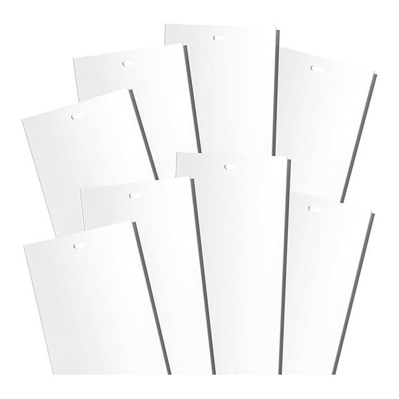 25-Pack White Vertical Blinds Replacement Slats, for Doors and Windows. Easy Install Standard Replacement, 82.5” Long x 3.50"" Wide.