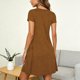 thumbnail image 3 of Vestido Largo de Manga Larga para las Mujeres Color Sólido Camisa de Noche de Ternera, Suelto Vestido de Sueño Casual para el Salón de Casa, 3 of 8