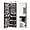 Brown, variant on HOMGX LED Mirror Jewelry Cabinet, 47.5” Wall or Door Mounted Makeup Storage Organizer w/Full Length Mirror & 2 Drawers & Large Storage Space, Lockable Jewelry Armoire Organizer (Brown)