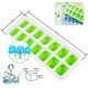 thumbnail image 3 of 2 ice cube trays made of silicone with lid, 14 compartments with removable spill lid, ice cube shape, 3 of 4
