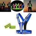 thumbnail image 3 of Chaleco reflectante Kusrkot LED impermeable con correas reflectantes para los brazos 3 modos de iluminación Azul, 3 of 8