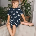 thumbnail image 4 of Balery Cartoon Swan Conjunto de Pijama Infantil de Manga Corta con Estampado – Ropa de Dormir de Algodón Suave-Large, 4 of 6