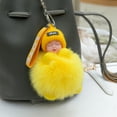 thumbnail image 3 of harmtty Doll Keychains Fluffy Sleeping Baby Multi-colored Knitted Hat Wear Baby Key Ring for Women,16, 3 of 8