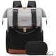 thumbnail image 1 of Mochila para portátil LOVEVOOK para mujer de 15.6 pulgadas con puerto USB gris-negro, 1 of 9