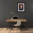 thumbnail image 3 of Modigliani, Amedeo 25x32 Black Ornate Wood Framed with Double Matting Museum Art Print Titled - Head of Woman, 3 of 4
