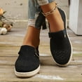 thumbnail image 3 of Dakaela Casual Espadrilles Flats for Women Comfort Linen Slip on Walking Shoes Closed Toe Mesh Knit Ballet Dress Loafers Black 6, 3 of 8