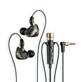 thumbnail image 3 of Linyer PC Wired Earphones Portable 96dB 3.5mm Ear Hook Noise Reduction In-ear Headphones Household Video Making Headset with Mic black 1.2M, 3 of 8