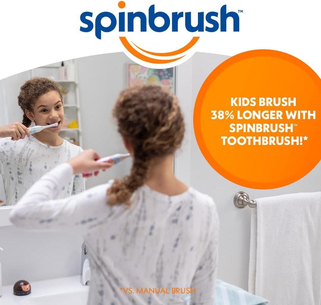 Brosse à dents à piles Kids Spinbrush Paw Patrol *(les couleurs et le design peuvent varier) 1 brosse à dents à piles