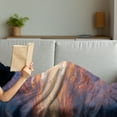 thumbnail image 3 of Fantasy Soft Flannel Fleece Throw Blanket, Imaginary World Man Shipping on His Boat Rowing Fluffy Clouds Endless View Image, Cozy Plush for Indoor and Outdoor Use, 50" x 70", Multicolor, by Ambesonne, 3 of 5