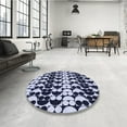 thumbnail image 4 of Ahgly Company Machine Washable Indoor Rectangle Transitional Night Blue Area Rugs, 6' x 9', 4 of 7