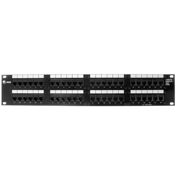 AT&T Lucent 1100CAT5 48Port CAT5 Modular Patch Panel, 2U, Category 5