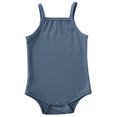 thumbnail image 1 of Xingqing Newborn Baby Girl Clothes Halter Sleeveless Ribbed Knit Soild Color Jumpsuit, 1 of 9
