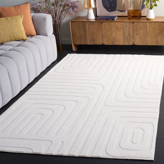 Safavieh Versailles Santana Geometric Machine Washable Area Rug, Ivory, 5' x 8'