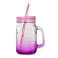 thumbnail image 3 of Tazas de vidrio con asa Juego de botellas de vidrio para bebidas de café Violeta BLESIY vaso para beber, 3 of 8
