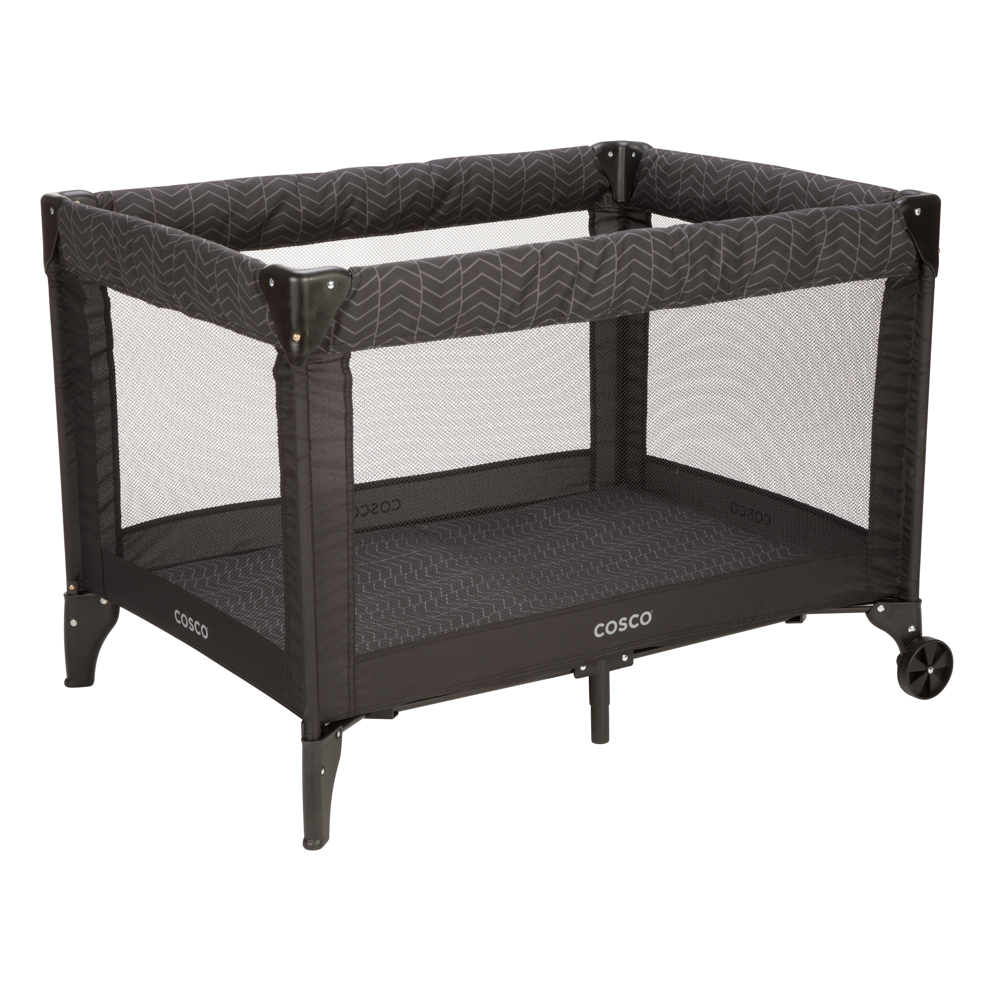 Open Box Cosco Kids Deluxe Funsport Portable Compact Play Yard, Black Arrows, Infant