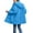 Blue, variant on Kukoosong Women's Waterproof Rain Jacket Outdoor Windproof Zipper Pocket Parka Jacket Winter Warm Raincoat