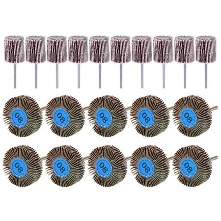 

BAMILL 20Pc Flap Wheel Sanding Disc 32mm/25mm Grinding Buffing Sandpaper Rotary Tool