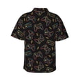 thumbnail image 3 of Picia Colorful Game Controller Gentle Cotton Regular Fit Short Sleeve Casual Hawaiian Shirt for Men-Large, 3 of 9