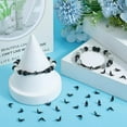 thumbnail image 3 of 1 Box 1000Pcs Bead Tips Knot Covers Knot Covers Black Jewelry End Caps Metal Open Fold Over Ends Caps Clamshell Bead Tips for Jewelry Making Accessories Bracelets Necklaces DIY Craft, 3 of 5