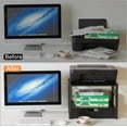 thumbnail image 2 of 2 Tier Desktop Printer Stand,Multi-Purpose Desk Organizer,Wooden Printer Stand with Drawer Storage for Folders,Books,for Fax Machine, Scanner,Home Office,Black TLJ006B, 2 of 7