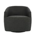 thumbnail image 2 of Benjara 29 Inch Classic Swivel Chair, Curved Back, Sloped Arms-Color:Gray, 2 of 6
