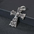 thumbnail image 2 of Stainless Steel Cross Shelf Skull Pendant Necklace, 2 of 2