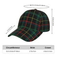 thumbnail image 2 of Salouo Buffalo Plaid Dark Green Print Unisex Sports Hat, Adjustable Golf Dad Hat Outdoor Cap Mountain Dad Hat Adjustable Fit Baseball Cap for Men and Women, 2 of 6