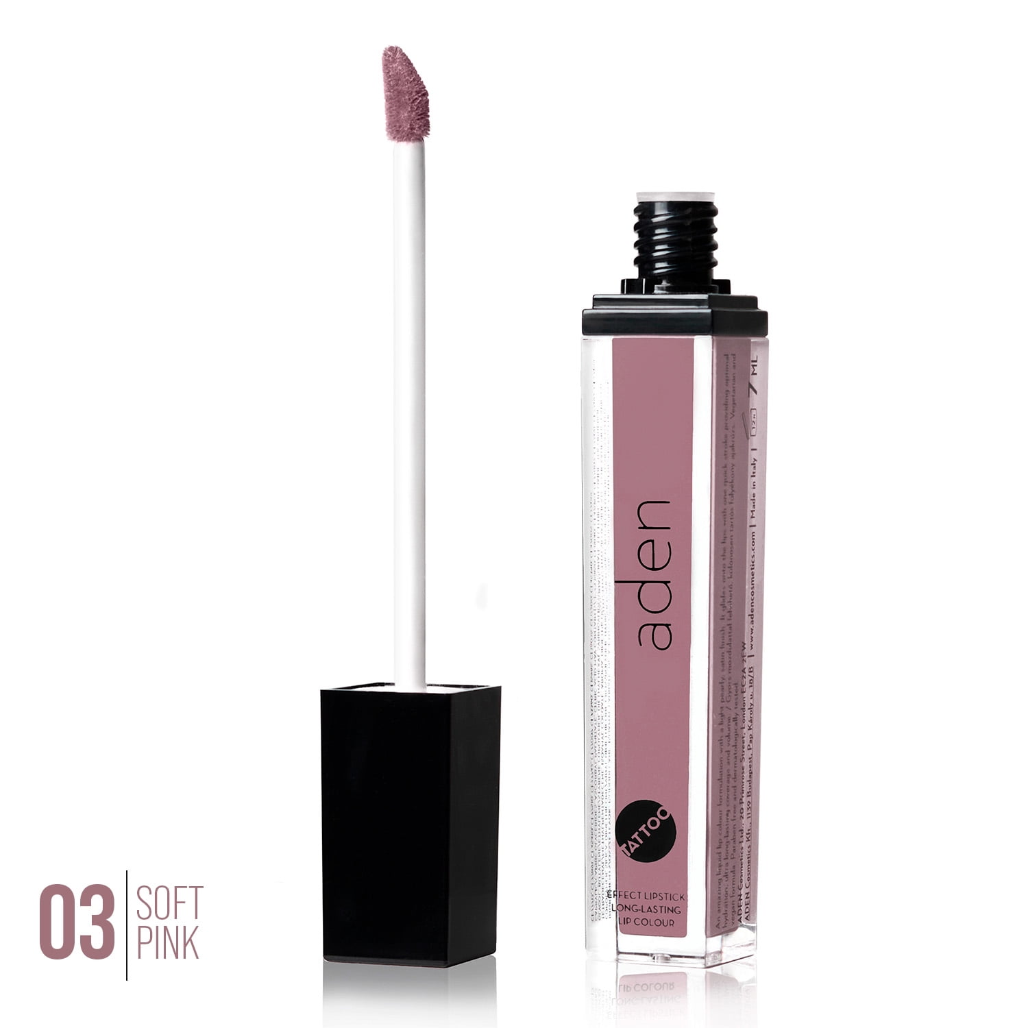 aden Tattoo Matte Lipstick - 7ML -  (03 Soft Pink)