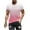 Pink, variant on WREESH Men's Gradient Print Crew Neck T-Shirt Loose Short Sleeve Summer Fashion Tops Black