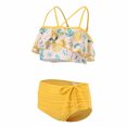 thumbnail image 4 of Summer Savings Clearance! Edvintorg 3-12 Years Swimsuit For Kids Girls Summer Bathing Suit Swimwear Children's Swimsuit High Waist Drawcord Printed Split Bikini Suit, 4 of 7