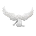 thumbnail image 3 of Resin Angel Figurines Sculpture With Detailed Feathered Angel Wings And Sitting Pose For Home Or Office Decor Display Shelf Multicolor, 3 of 4