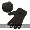 thumbnail image 3 of Unisex Fleece Lined Adjustable Warm Winter Gloves (Black 2 Pairs), 3 of 5