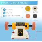 Bench Polisher, Variable Speed Buffer for Metal, Jade