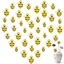 HOMEMAXS 60 Pcs Dollhouse Accessories Little Bee 3.00X2.70X0.50CM Yellow