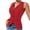 Red, variant on Wenini Women's Vest Blazer Sleeveless Button Down V Neck Casual Slim Tank Top Summer Work Tops, Wine S