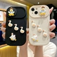 thumbnail image 3 of Cute 3D Duck Solid Color Wave Frame Slide Camera Lens Protector Soft  for iPhone Case (Black,iPhone 11 Pro Max), 3 of 7