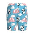 thumbnail image 7 of Daiia Panda Flying in the Sky Mens Woven Stretch Pajama Short,Short Pajama Pants-Large, 7 of 7