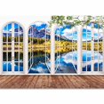 thumbnail image 4 of IDEA4WALL 6pcs Vies from French Window Peel and Stick Wallpaper Removable Wall Murals Large Wall Stickers for Home Decoration, 100"x24", 4 of 5