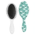 thumbnail image 2 of Aesthetic Floral Hairbrush - Tames Frizz & Prevents Hair Loss, Ergonomic Handle, Suitable for Men & Women, Minimalist Design, 2 of 7